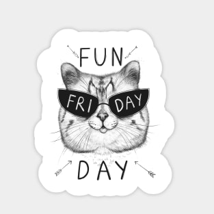 Friday cat Sticker